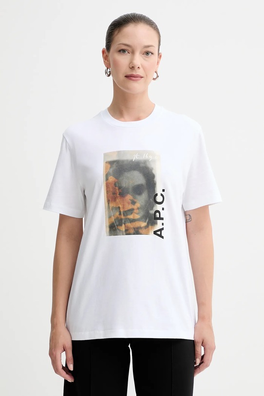 

Хлопковая футболка Jean Portrait - Gots A.P.C., белый
