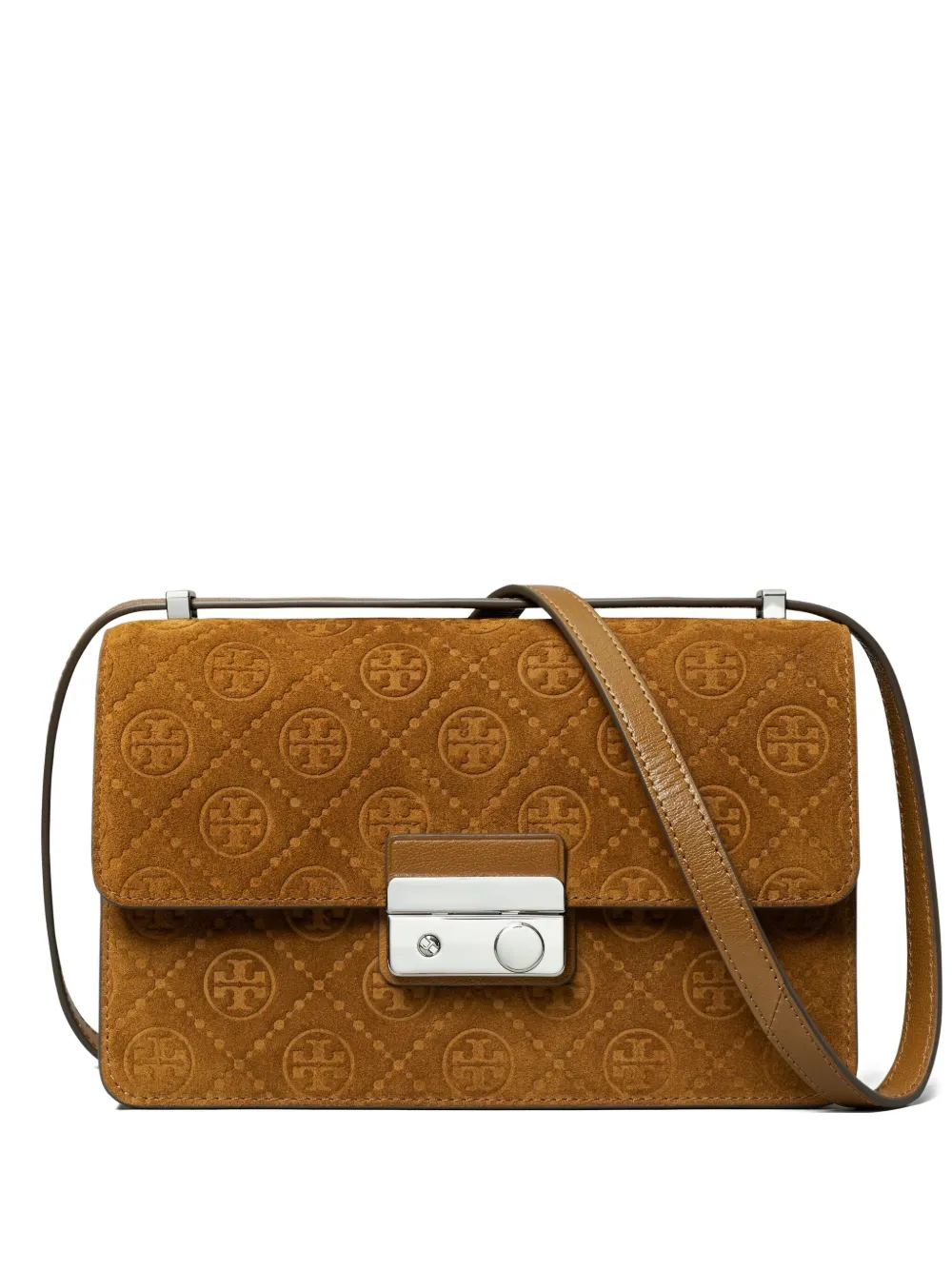 

Сумка на плечо с монограммой Tory Burch, коричневый