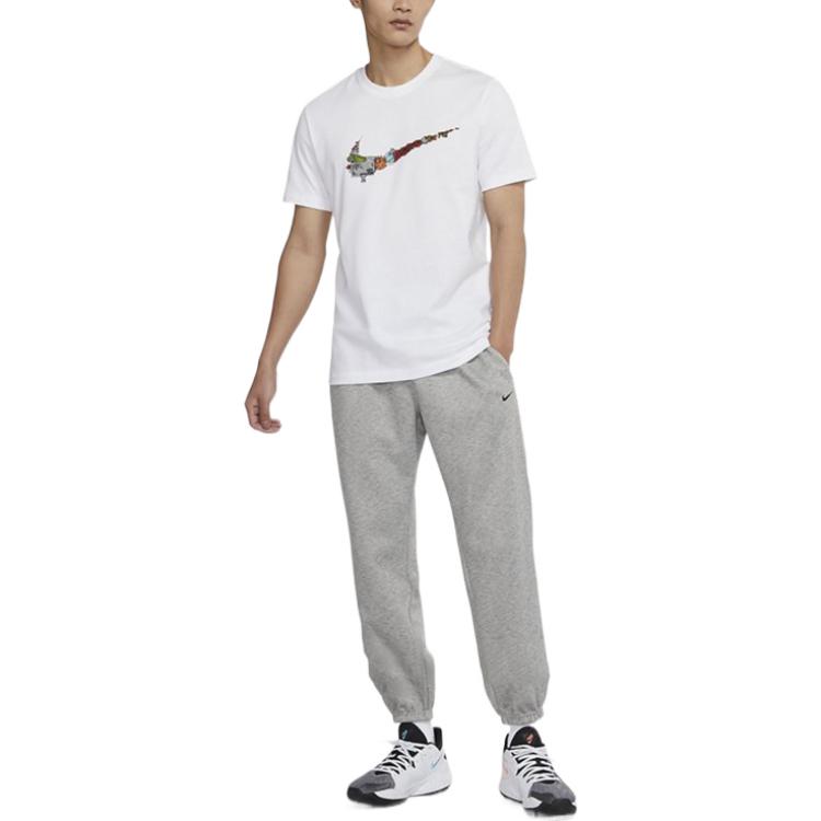 Повседневные брюки Men's Nike Solid Color Logo Printing Side Zipper Pocket Waist Casual Pants/Trousers Gray DH9730-063 — фото 3