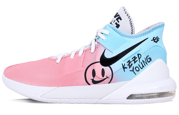 

Баскетбольные кроссовки Air Max Impact Basketball Shoes Men Mid-Top Pink/Blue Nike