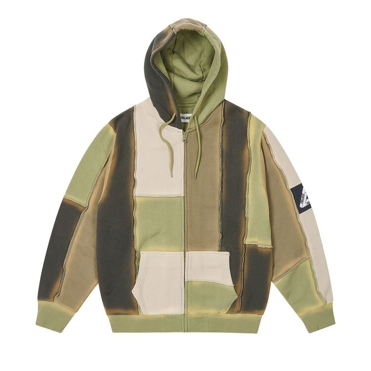 

Худи Palace Patch Me Up Zip Hood Multi Khaki, желто-коричневый