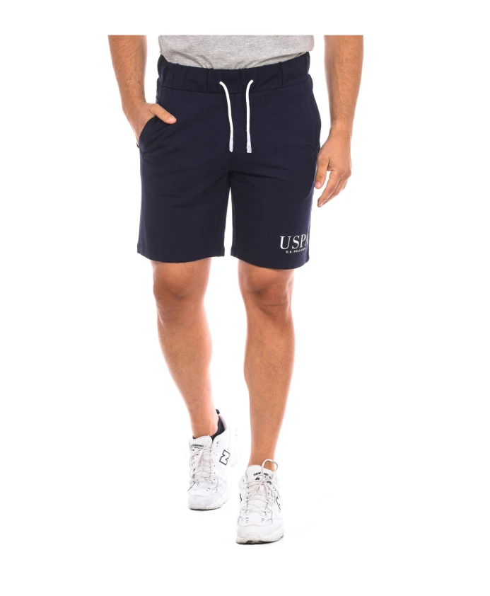 

Спортивные хлопковые шорты-бермуды U.S. Polo Assn., синий