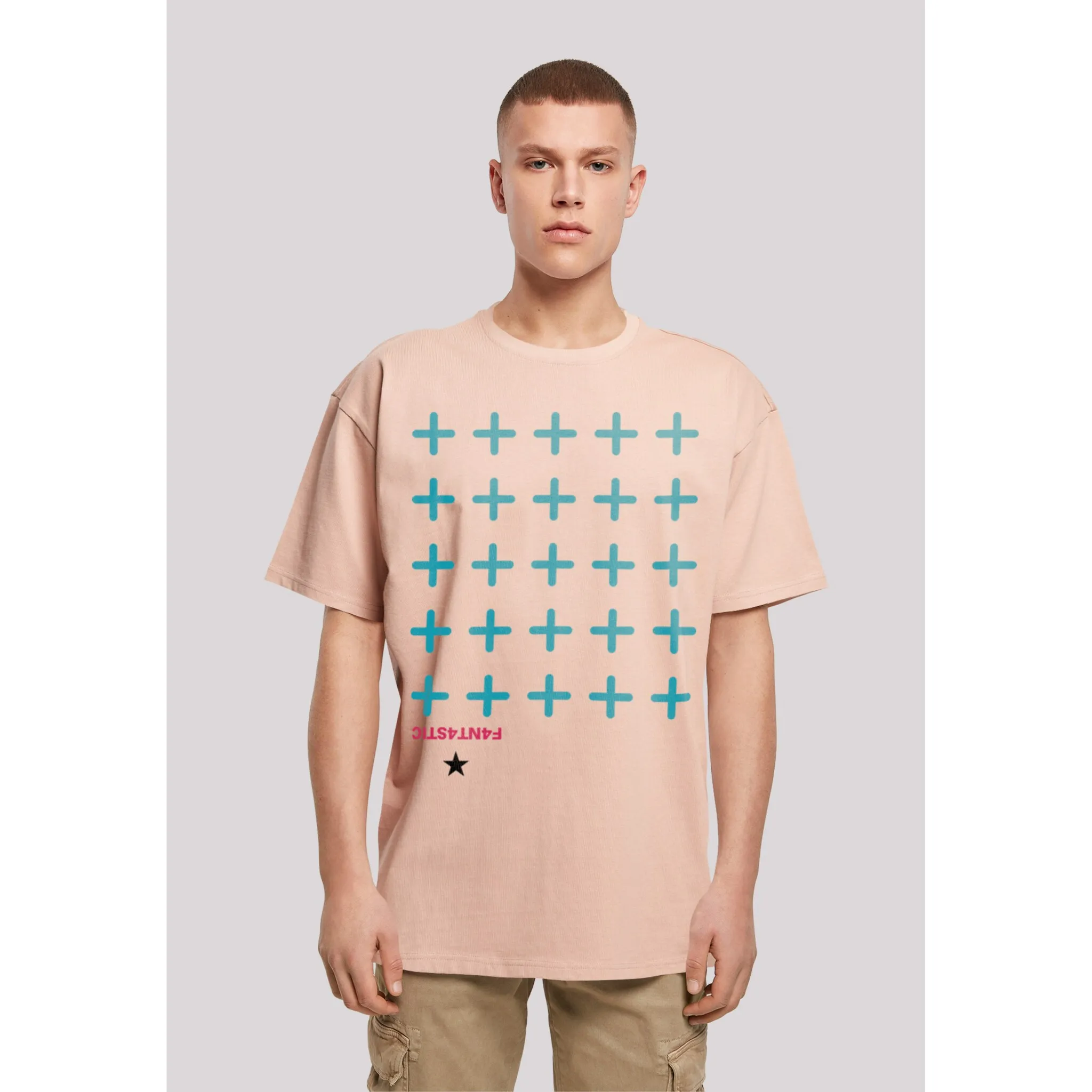

F4NT4STIC Футболка "Crosses Blue", принт, цвет Amber