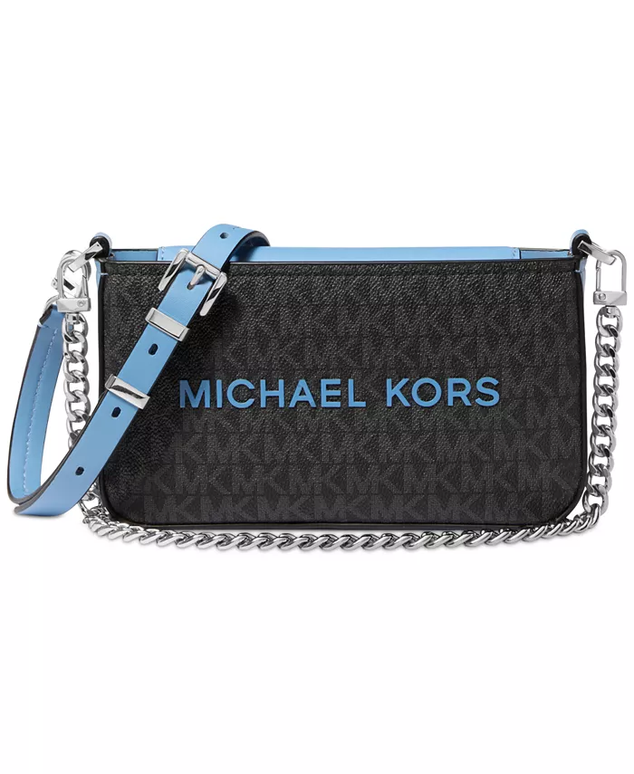 

Брайант Маленькая сумка-кроссбоди с двойной молнией и цепочкой для камеры Michael Kors, синий