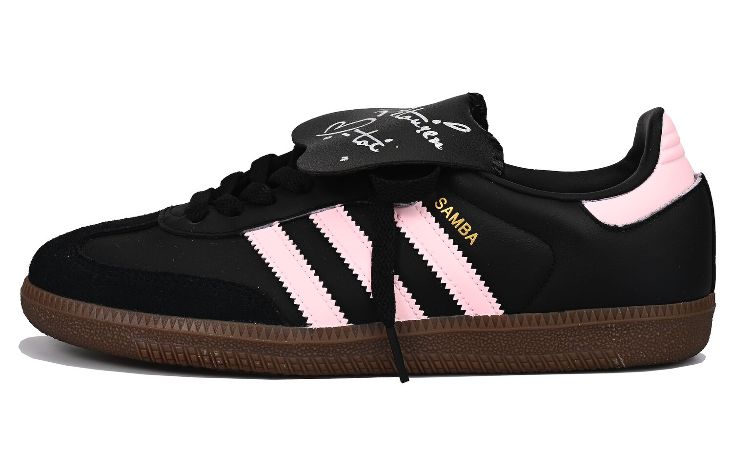 

Кроссовки adidas originals SAMBA OG Skateboarding Shoes Unisex Low-top Black/pink, черный/розовый