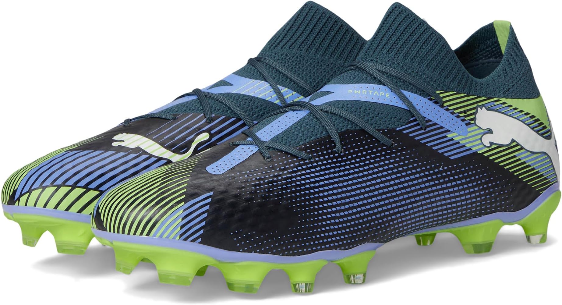 

Кроссовки PUMA Future 7 Pro Firm Ground/Artificial Ground Soccer Cleats, цвет Gray Skies-Puma White-Fizzy Apple