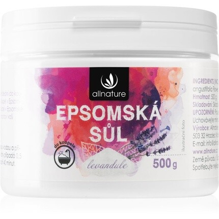 

Соль для ванны с лавандой и экстрактом Эпсома 500 г Allnature