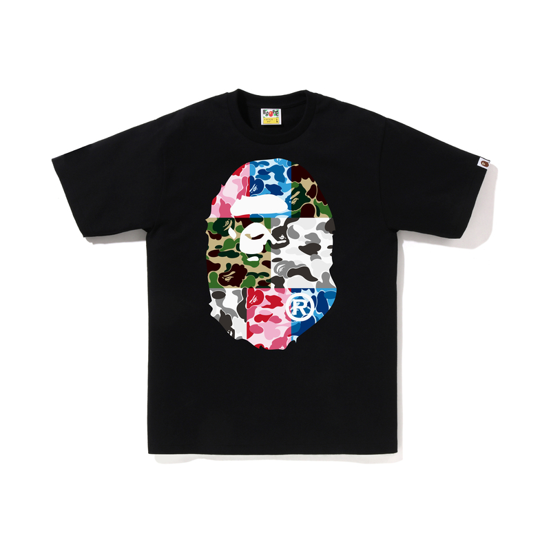 

Футболка Bape Abc Camo Crazy Big Ape Head A BATHING APE, черная