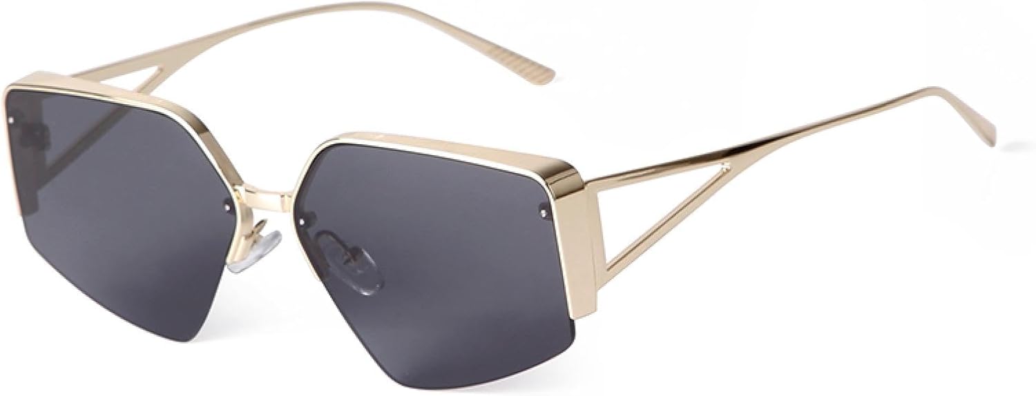 

Ретро-солнцезащитные очки в металлической оправе с многоугольными линзами, прямоугольной формы, для мужчин и женщин, для вождения, с градиентным переходом цвета TVTBBVV, 2