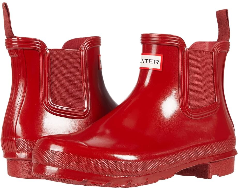 Ботинки Hunter Original Chelsea Gloss, красный