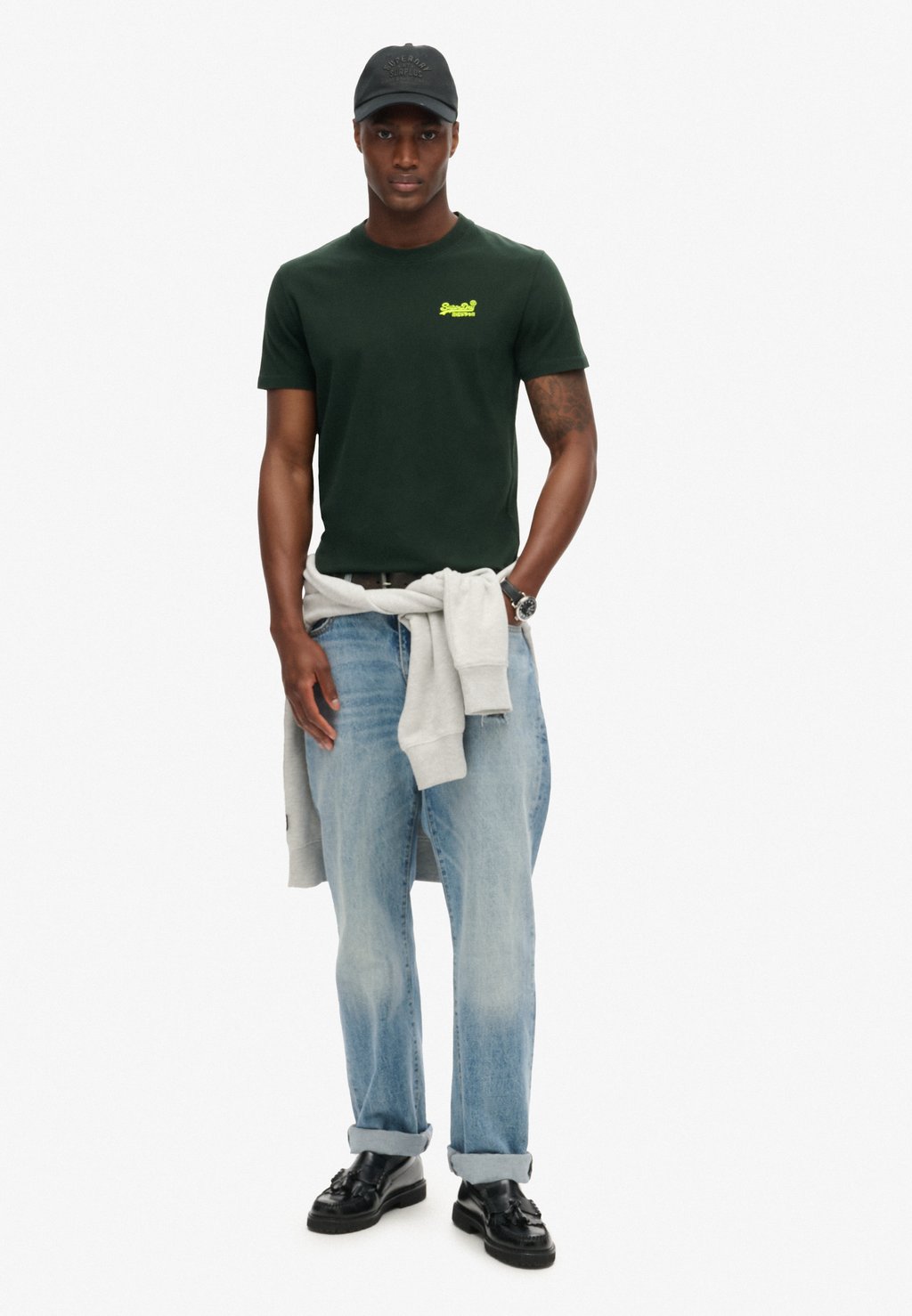 

Базовая футболка VINTAGE LOGO EMB Superdry, зеленый
