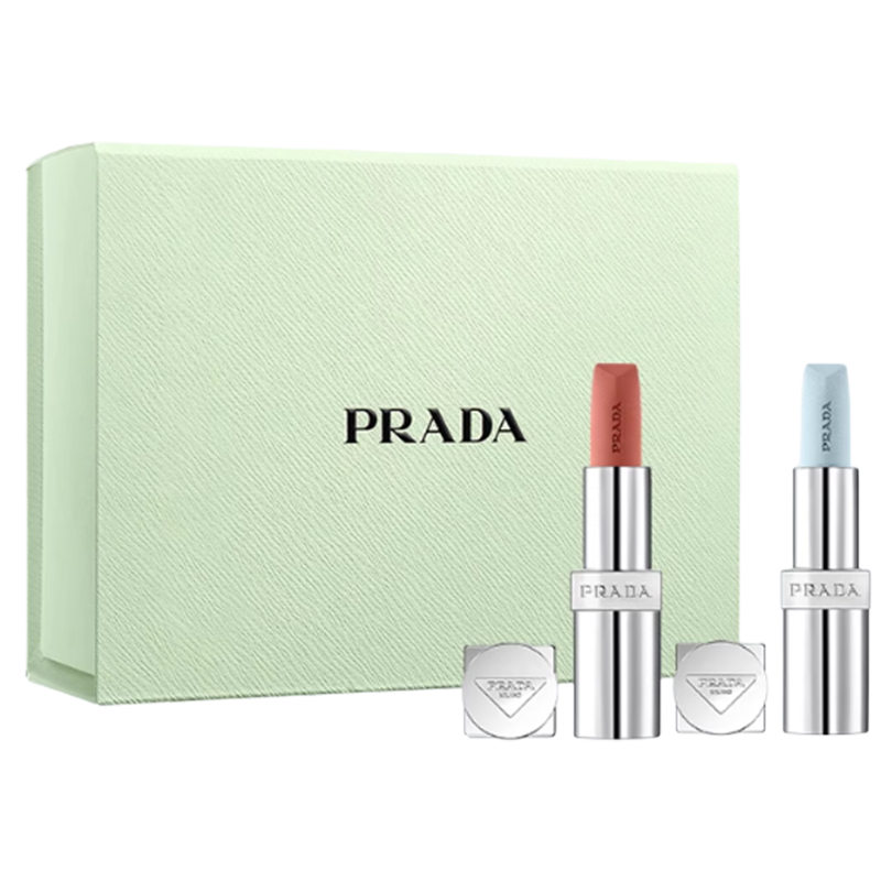 

Двухцветный бальзам для губ Matching Set, легко растушевывается, натуральный PRADA