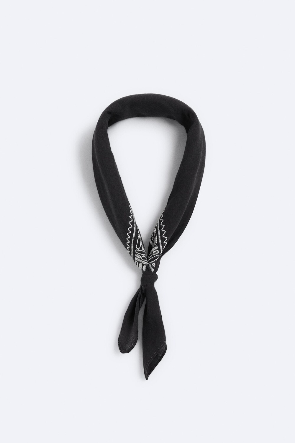 

Геометрическая вышивка бандана Zara, черный