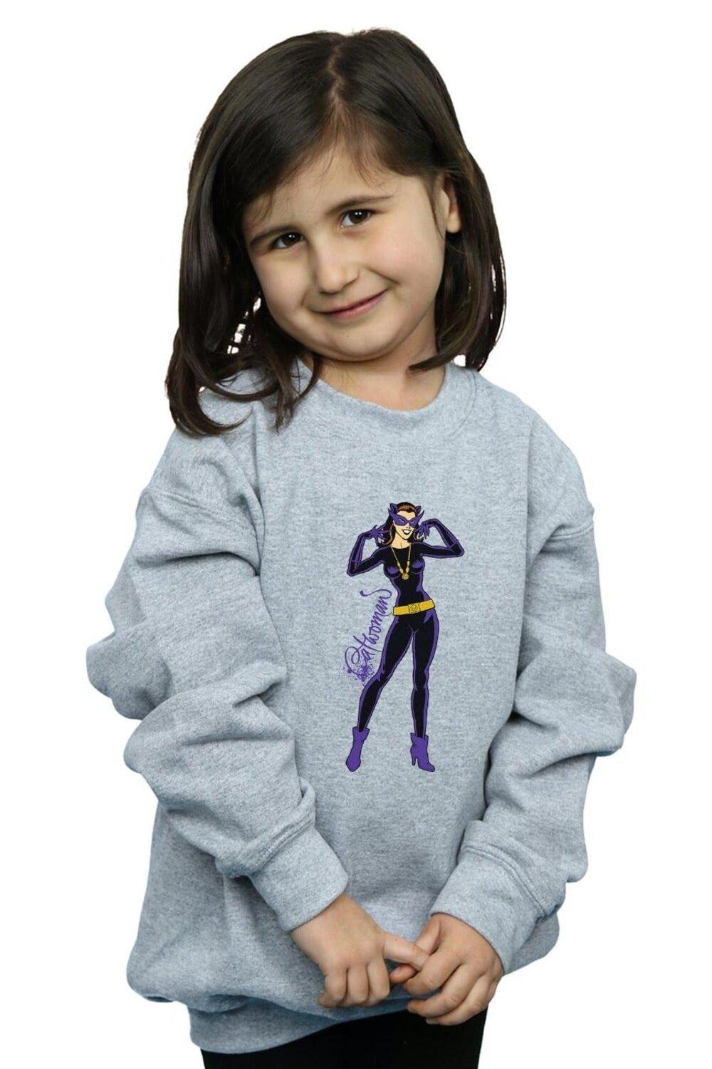 

Толстовка «Женщина-кошка» Happy Pose DC Comics, серый
