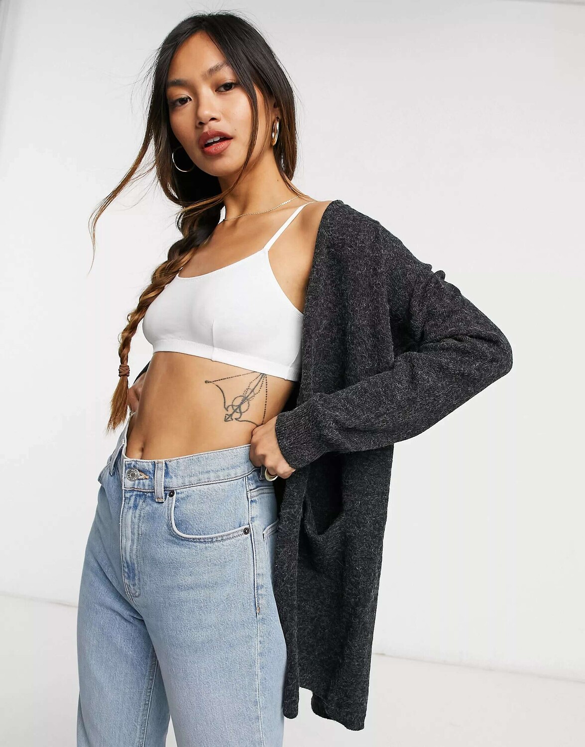 Удлиненный кардиган Vero Moda черного цвета