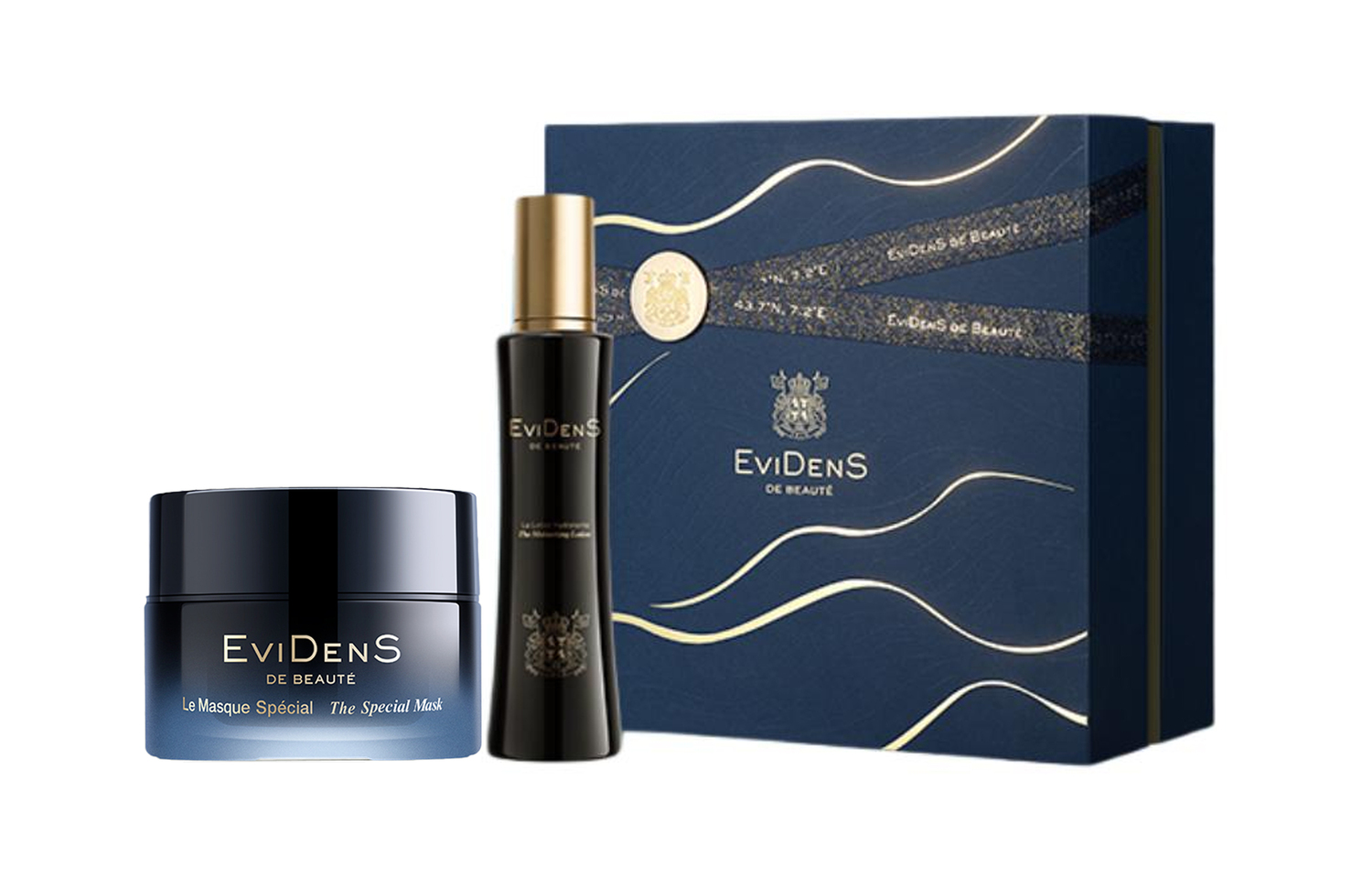 

Набор для ухода за кожей с коллагеновой маской и увлажняющей сывороткой, успокаивающий и очищающий, 30мл+200мл/75мл+200мл Evidens