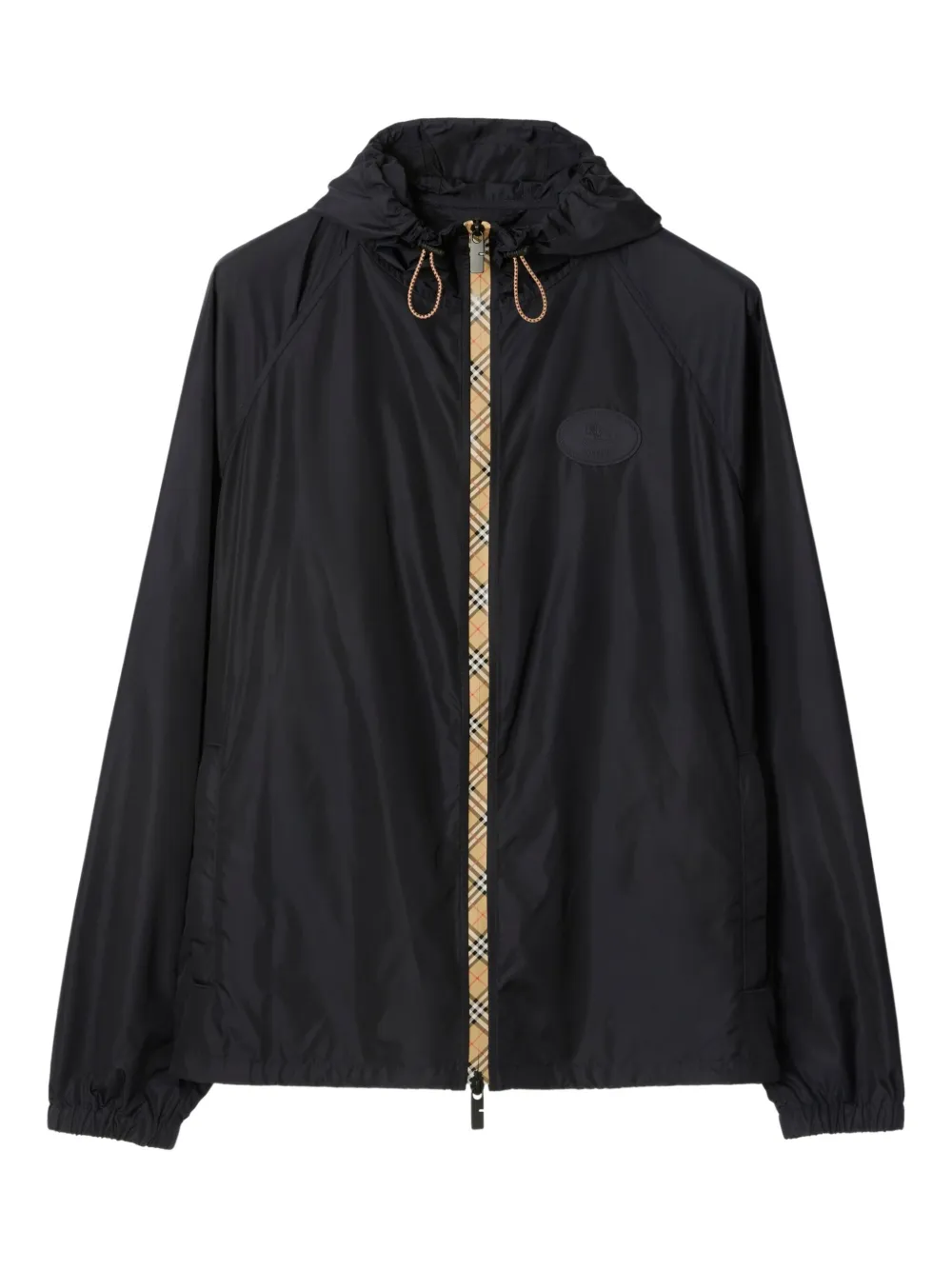 Куртка Burberry с капюшоном и нашивкой-логотипом, синий