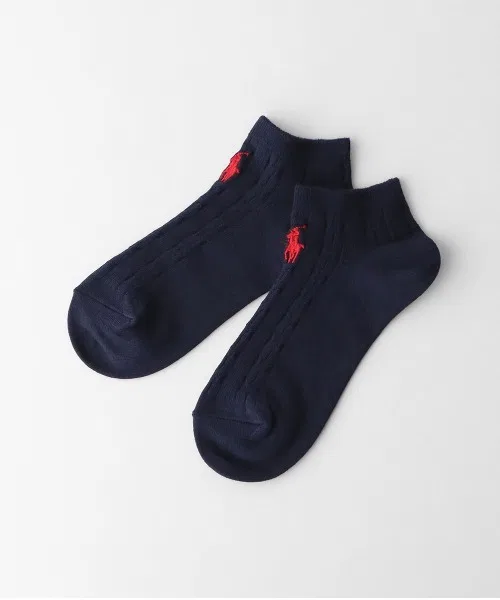 Носки женские с логотипом Polo Ralph Lauren из органического хлопка, цвет тёмно-синий