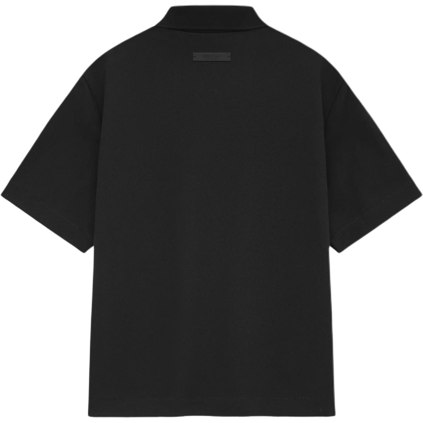 Пике Поло Fear Of God Essentials, Обсидиановый черный/Черный — фото 3