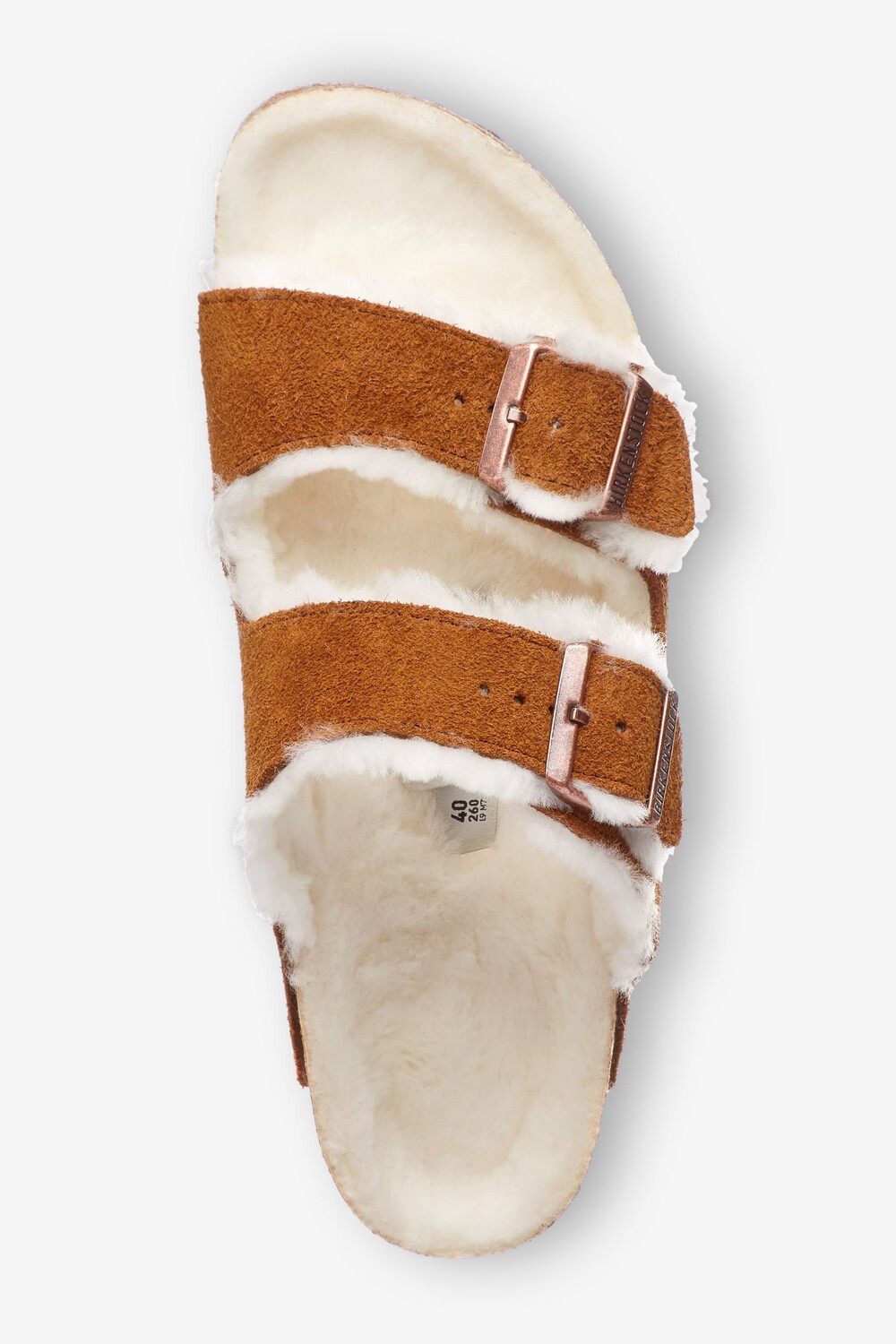 Аризона с искусственной овчиной Birkenstock, коричневый — фото 3