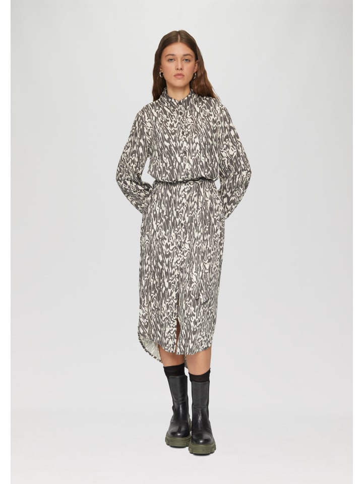 

Короткое платье QS Kleid kurz, цвет Beige-schwarz