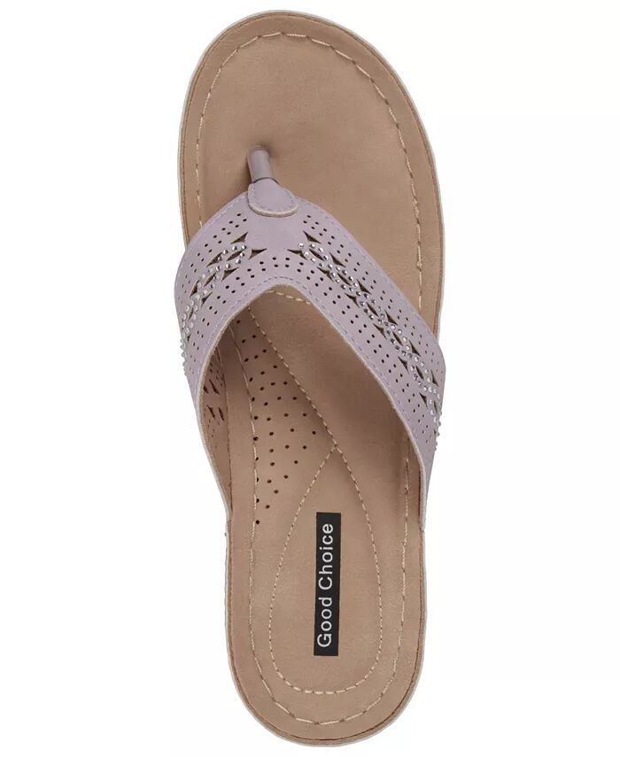 Женские босоножки Bari Thong на танкетке GC Shoes, фиолетовый — фото 4