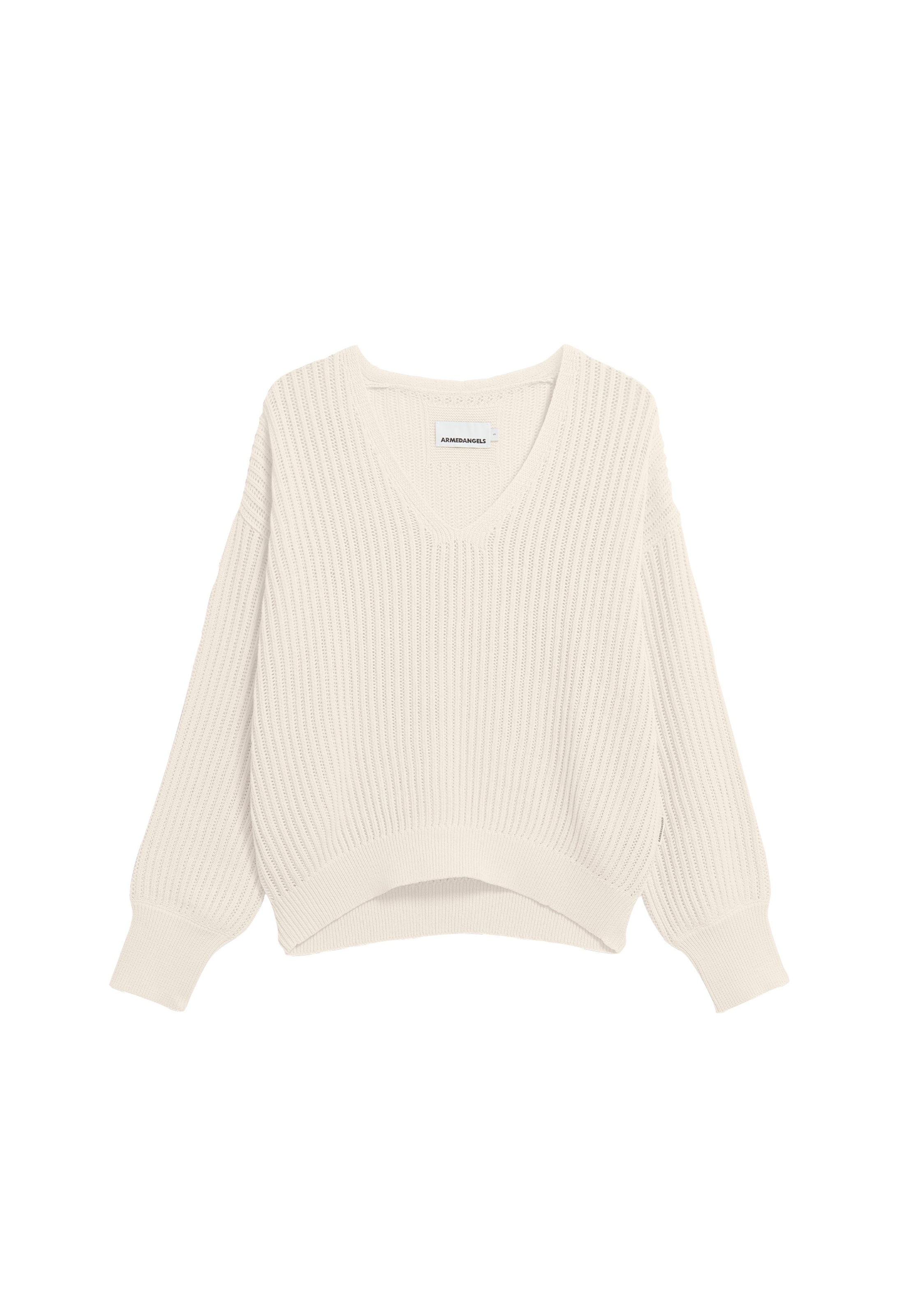 

ARMEDANGELS Свитер 'Rabeaa Crochet Lino' в цвете Ecru