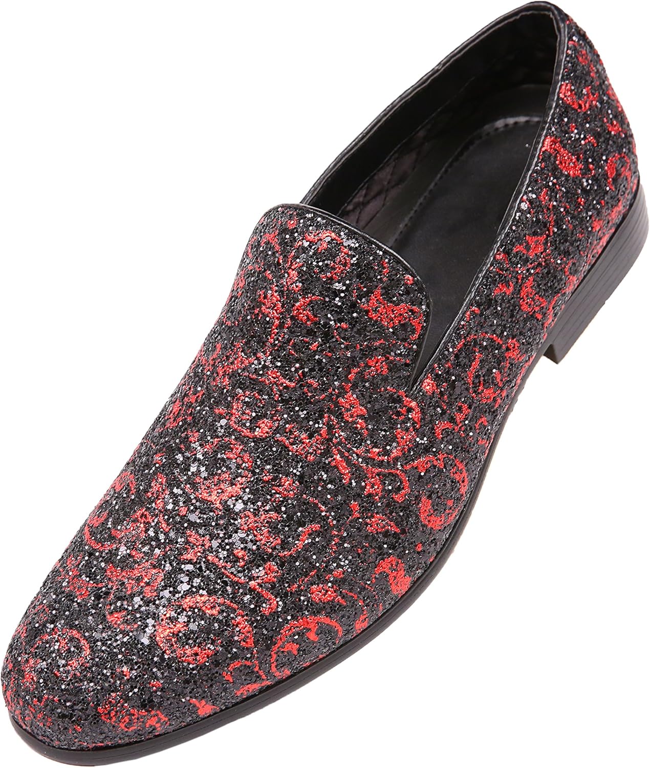 

Мужские лоферы Amali Erin с узором пейсли и металлическим эффектом, без шнурков, для вождения и вечеринок, красный