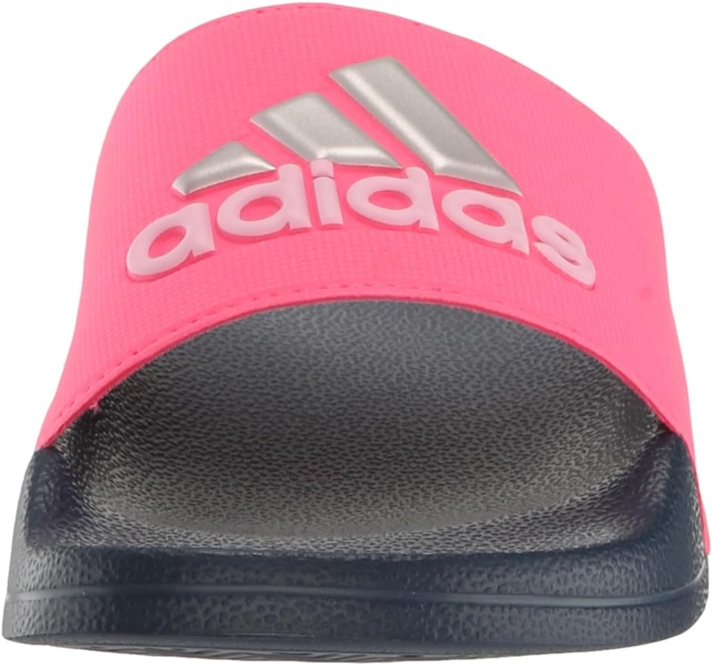 Детские шлепанцы для душа adidas Adilette, Lucid Pink/Silver Metallic/Preloved Ink — фото 2