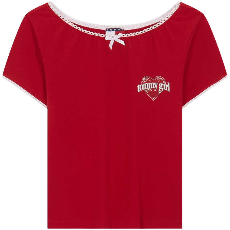 

Tommy Hilfiger Женская футболка красная, Красный, Tommy Hilfiger Женская футболка красная