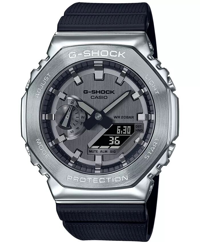 

Мужские часы с черным и серебристым ремешком, 45,2 мм G-Shock