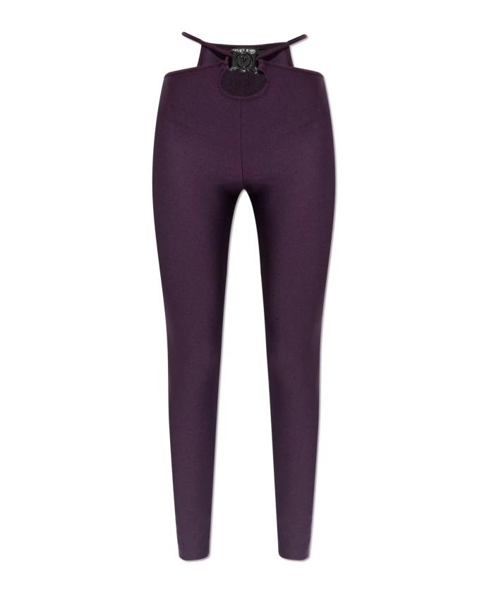 

Леггинсы с аппликацией в виде логотипа Versace Jeans Couture, фиолетовый