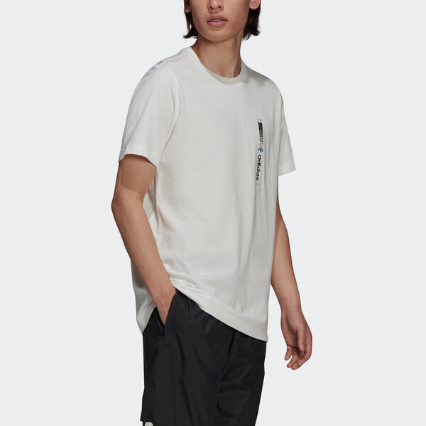 Футболка originals symbol tee casual sports breathable short sleeve white Adidas, белый — фото 4