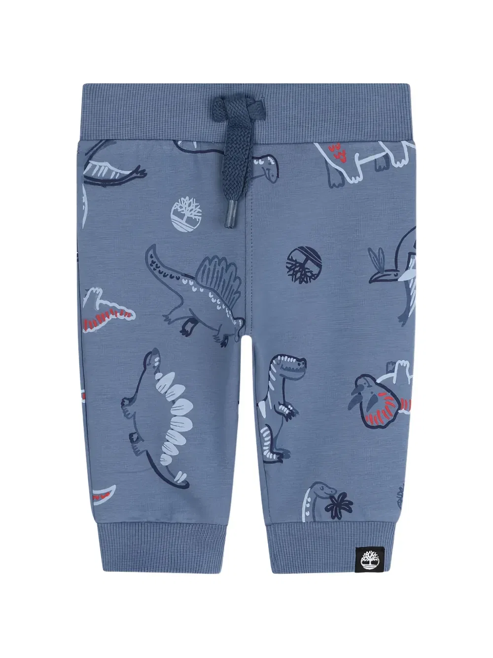 Флисовые спортивные брюки с принтом динозавров Timberland Kids, синий