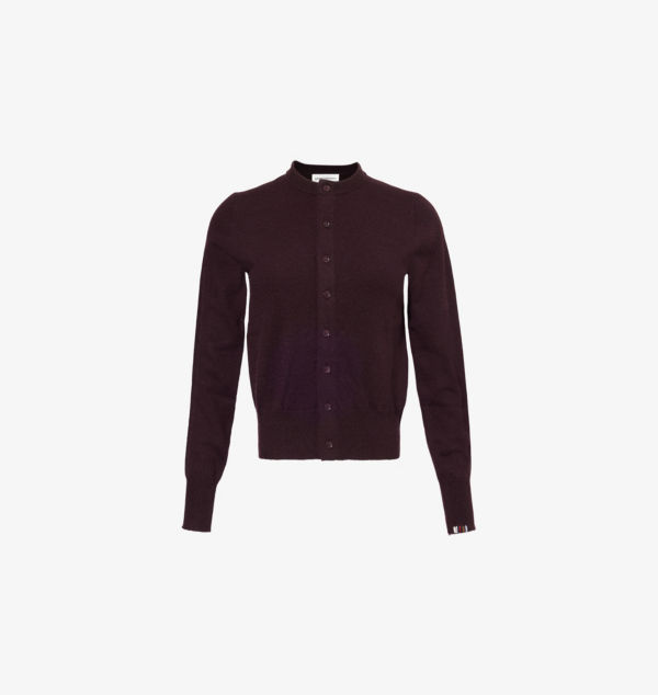 

N°300 маленький 2 круглый вырез кашемировый вязаный кардиган Extreme Cashmere, цвет plum