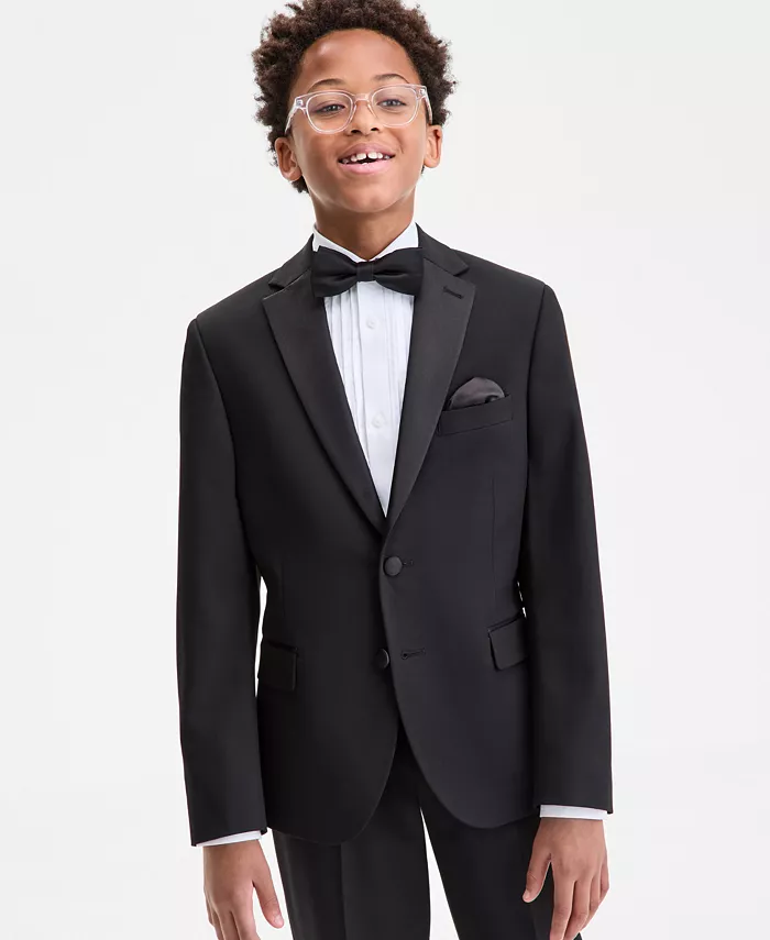 

Мальчики 8-20 пиджак длинный рукав B By Brooks Brothers, черный