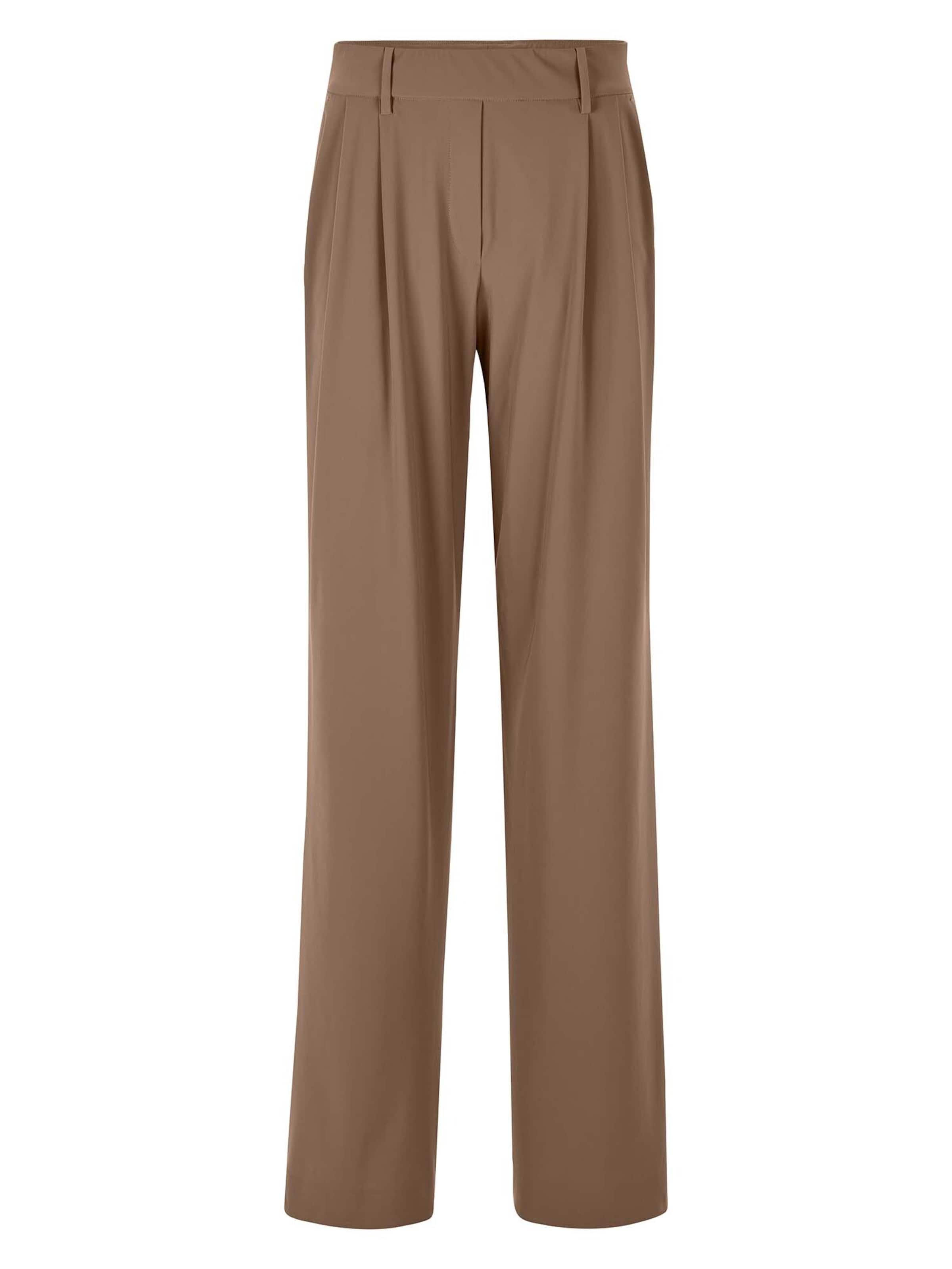 

MADELEINE Брюки свободного кроя со складками спереди в коричневом цвете