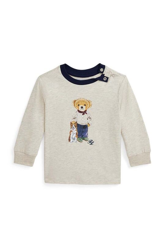 

Детский хлопок с длинными рукавами Polo Ralph Lauren, бежевый
