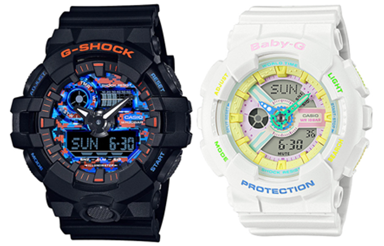 

Унисекс парные настольные часы серии White Watch CASIO