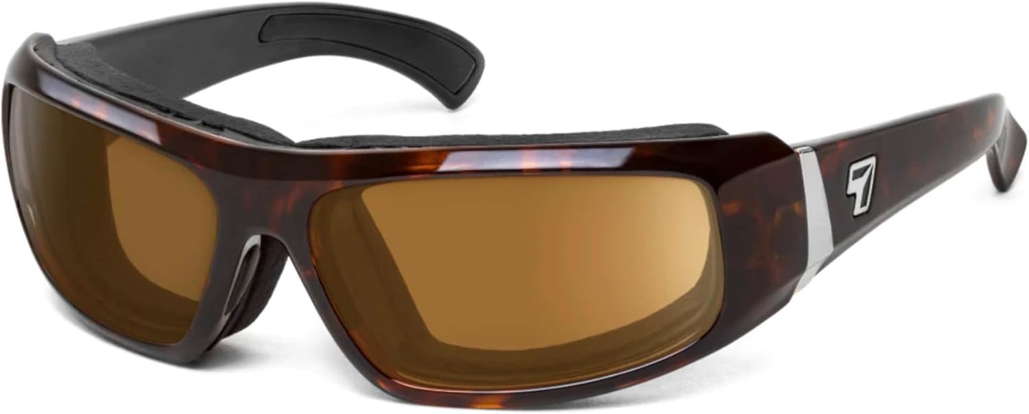 

Солнцезащитные очки 7 EYE BALI с мягкой подкладкой и защитой от ветра, для активного отдыха на природе, 100% защита от UVA + UVB лучей, подходят для езды на мотоцикле и при сухости глаз, Tortoise Frame/Sharpview Copper Lenses