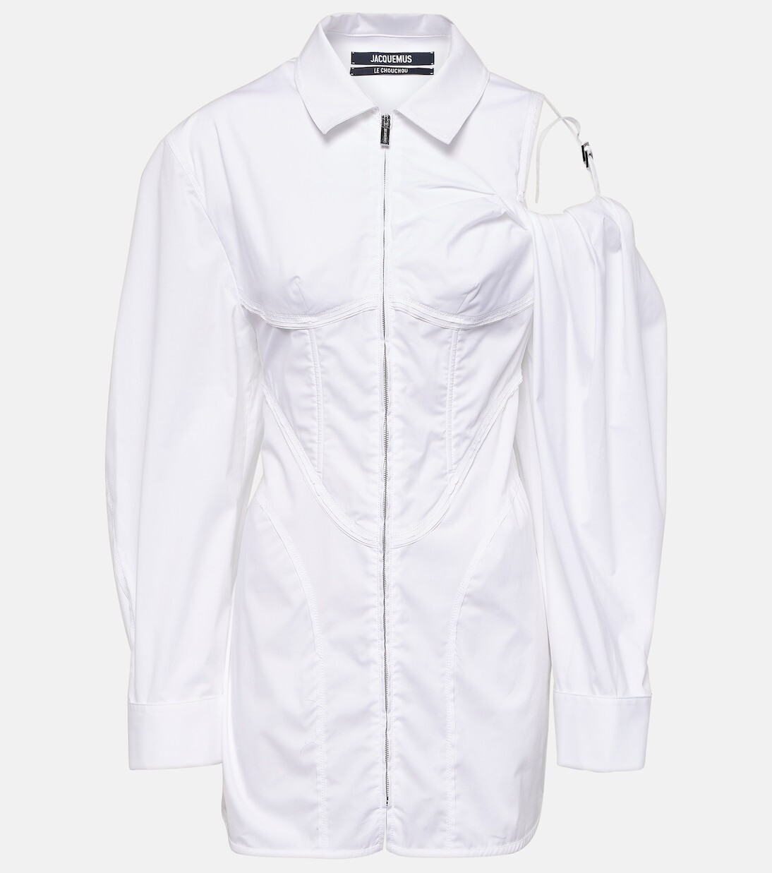 

Мини-платье la robe galliga из смесового хлопка Jacquemus, белый
