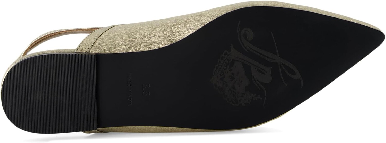 Туфли на плоской подошве Free People Jules Point Wrap Flats, золотой — фото 3