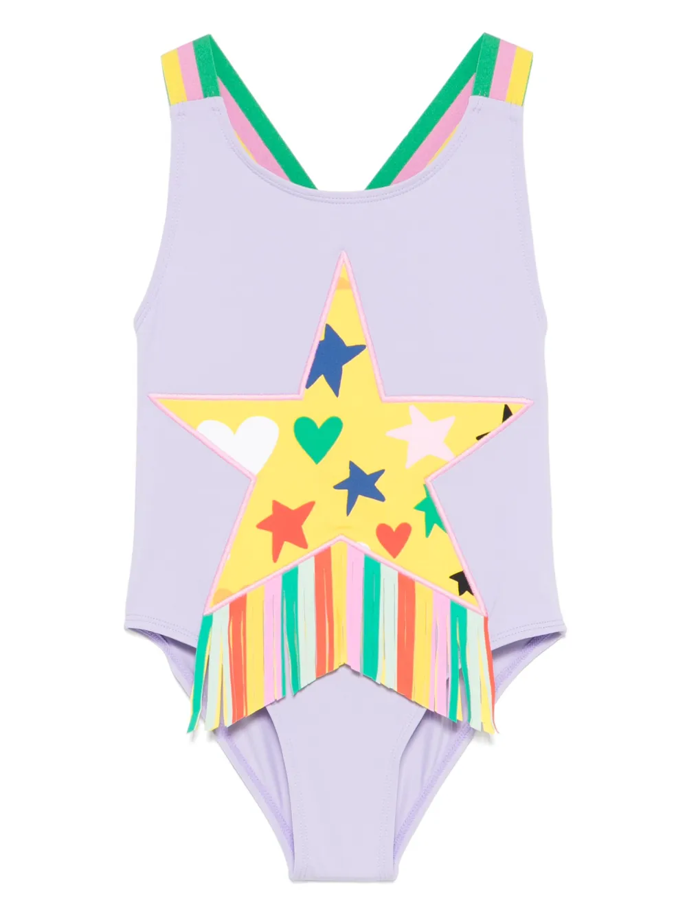 

Купальник с бахромой Stella McCartney Kids, фиолетовый