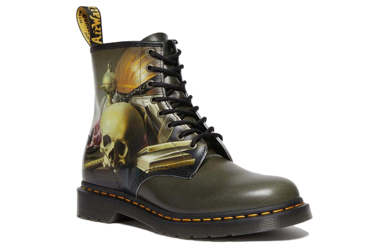 Dr.Martens The National Gallery x Удобные короткие армейские ботинки с круглым носком мужские Umber — фото 3