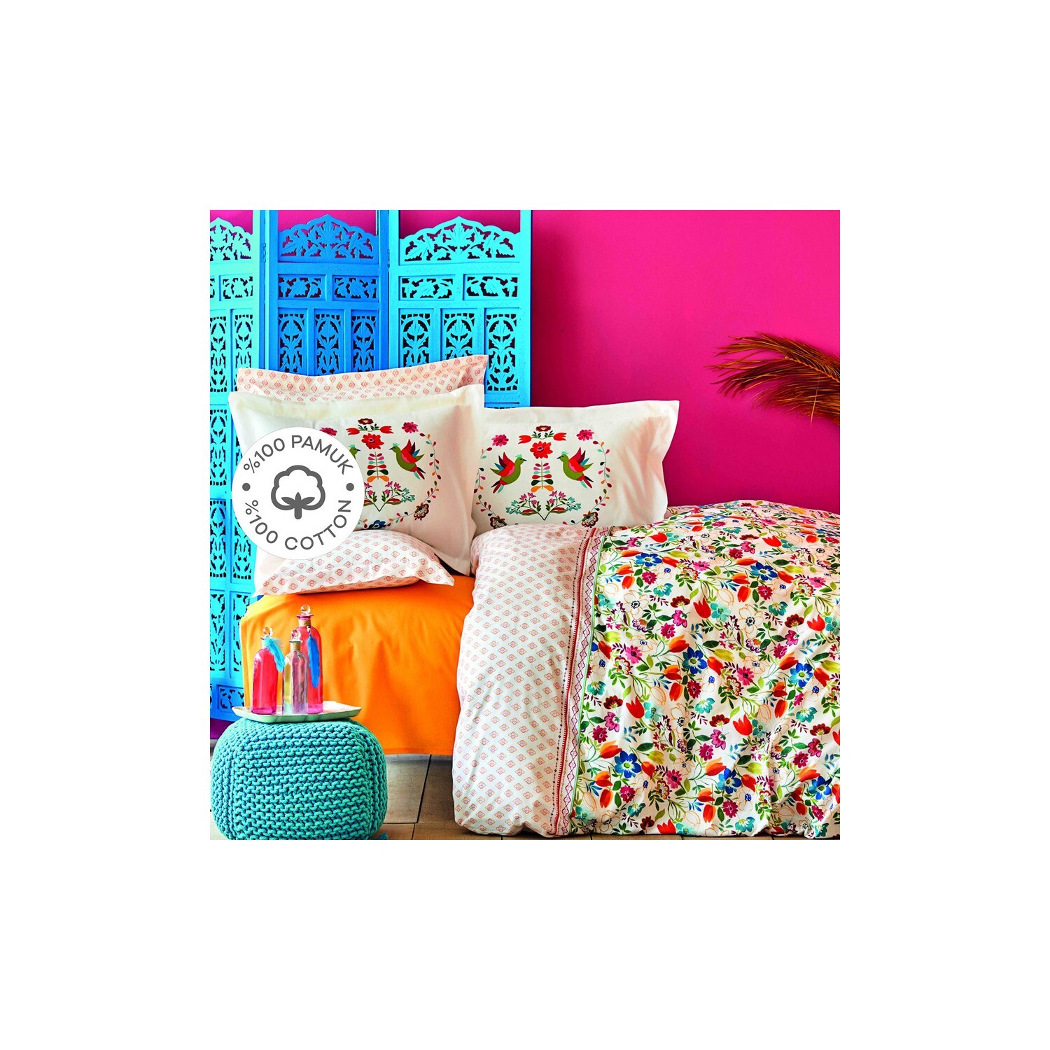 

Karaca Home Parlin Fussia Комплект постельного белья из 100 % хлопка