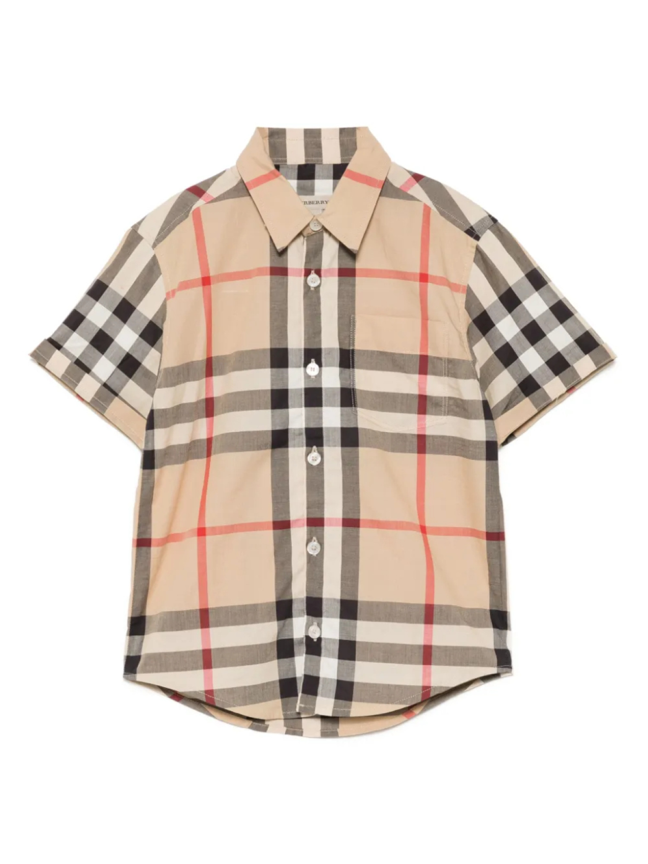 

Burberry Kids клетчатая рубашка, коричневый