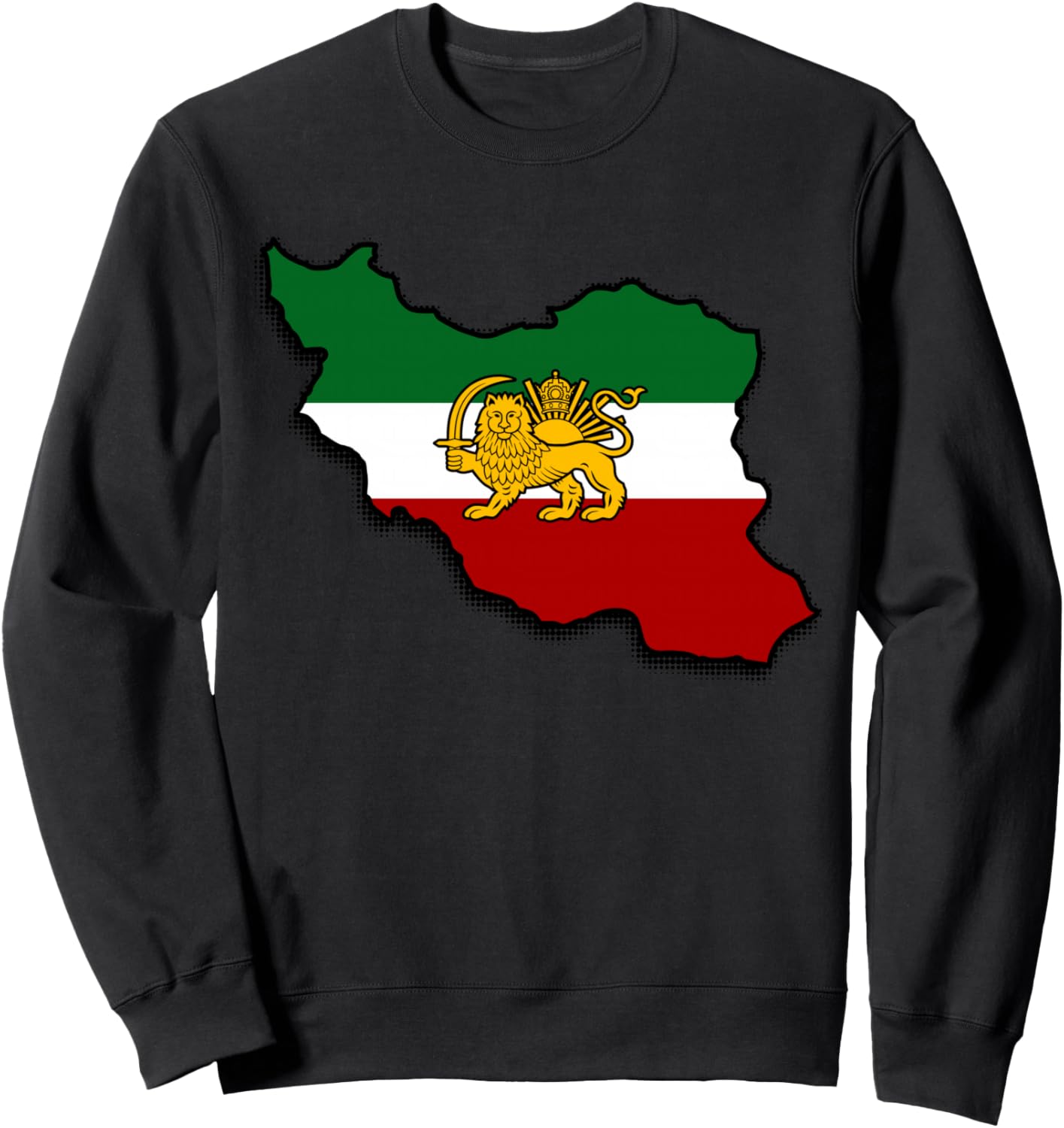 

Карта Ирана, Лев-Солнце, Персия, флаг Пафлави, толстовка Iran Gilaki Co, черный