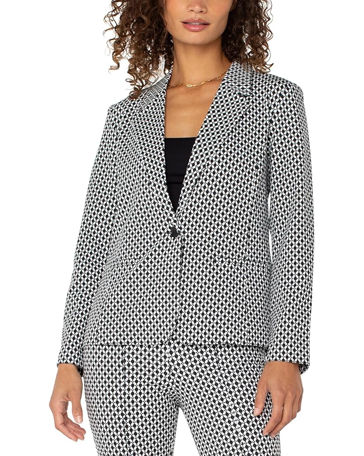 

Блейзер Liverpool Los Angeles Fitted Blazer, цвет Black/White Batik Pattern