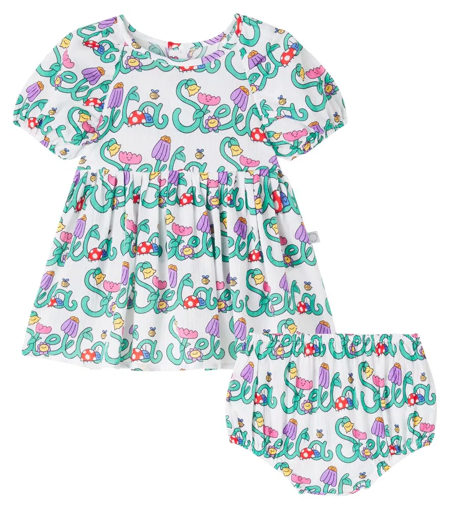 Комплект Baby Stella Vine: платье и панталоны Stella McCartney Kids, мультиколор