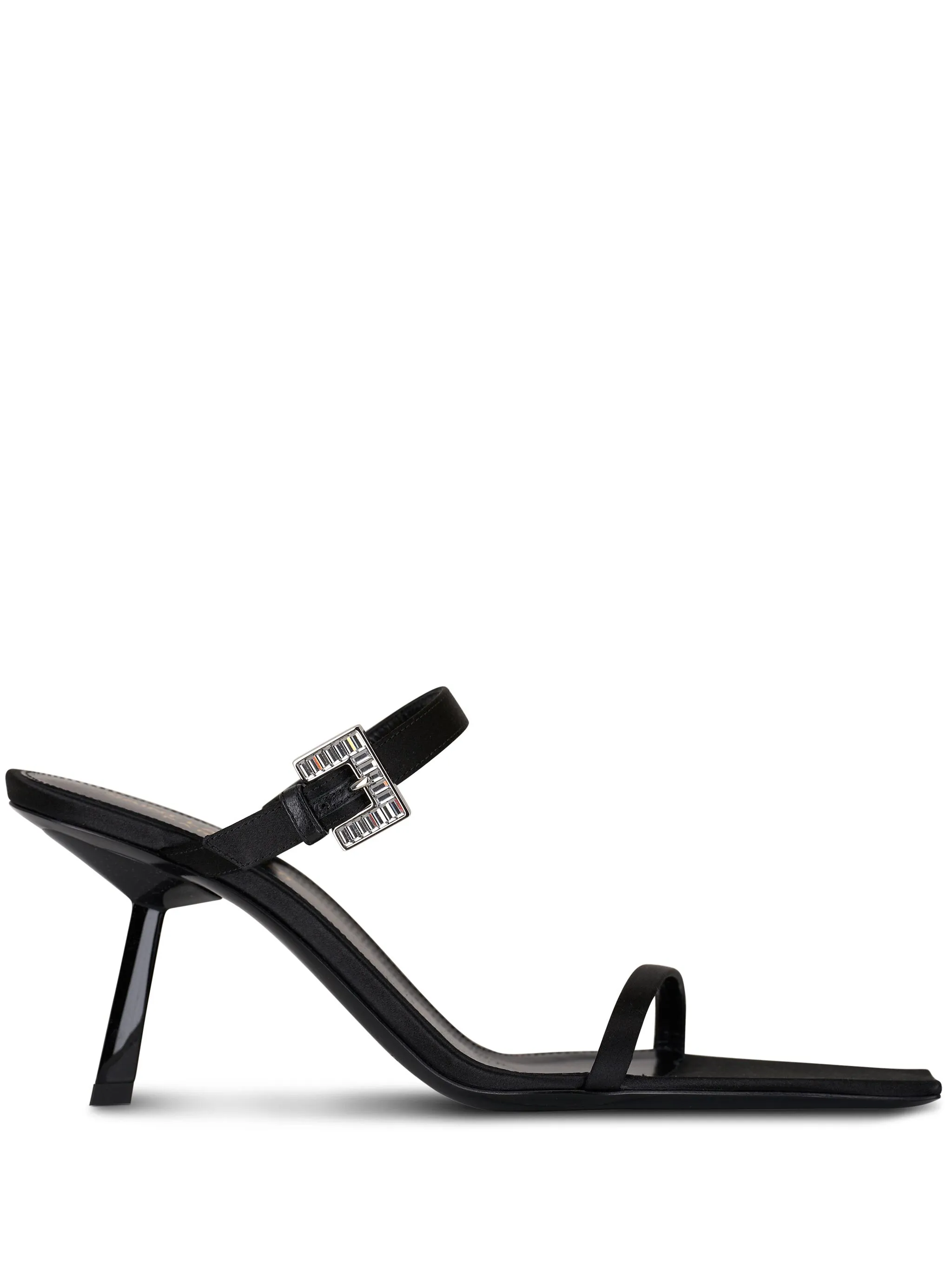 Босоножки Hope 75 с пряжками Saint Laurent, черный